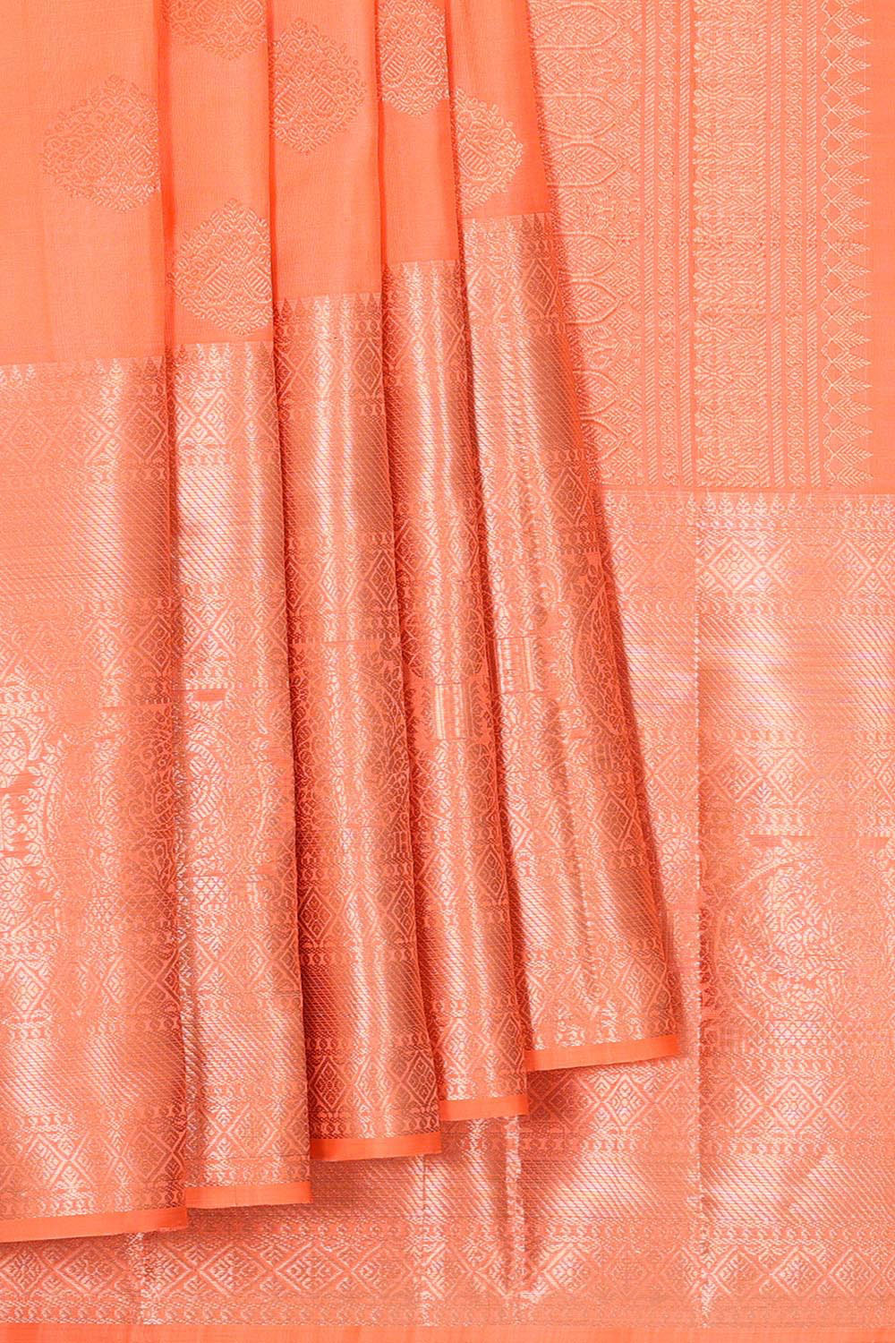 Kanchi Pattu Peach Saree