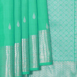 Kanchi Pattu Sea Green Saree