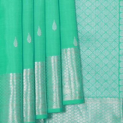 Kanchi Pattu Sea Green Saree