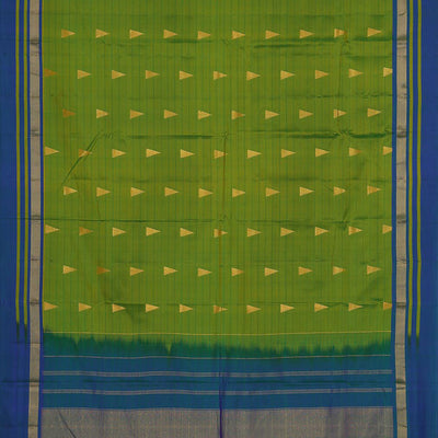 Dark Parrot Green Silk Saree