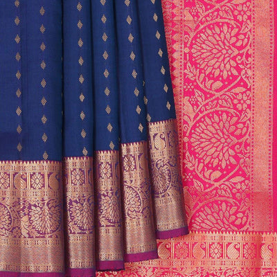 Dark Blue Silk Saree