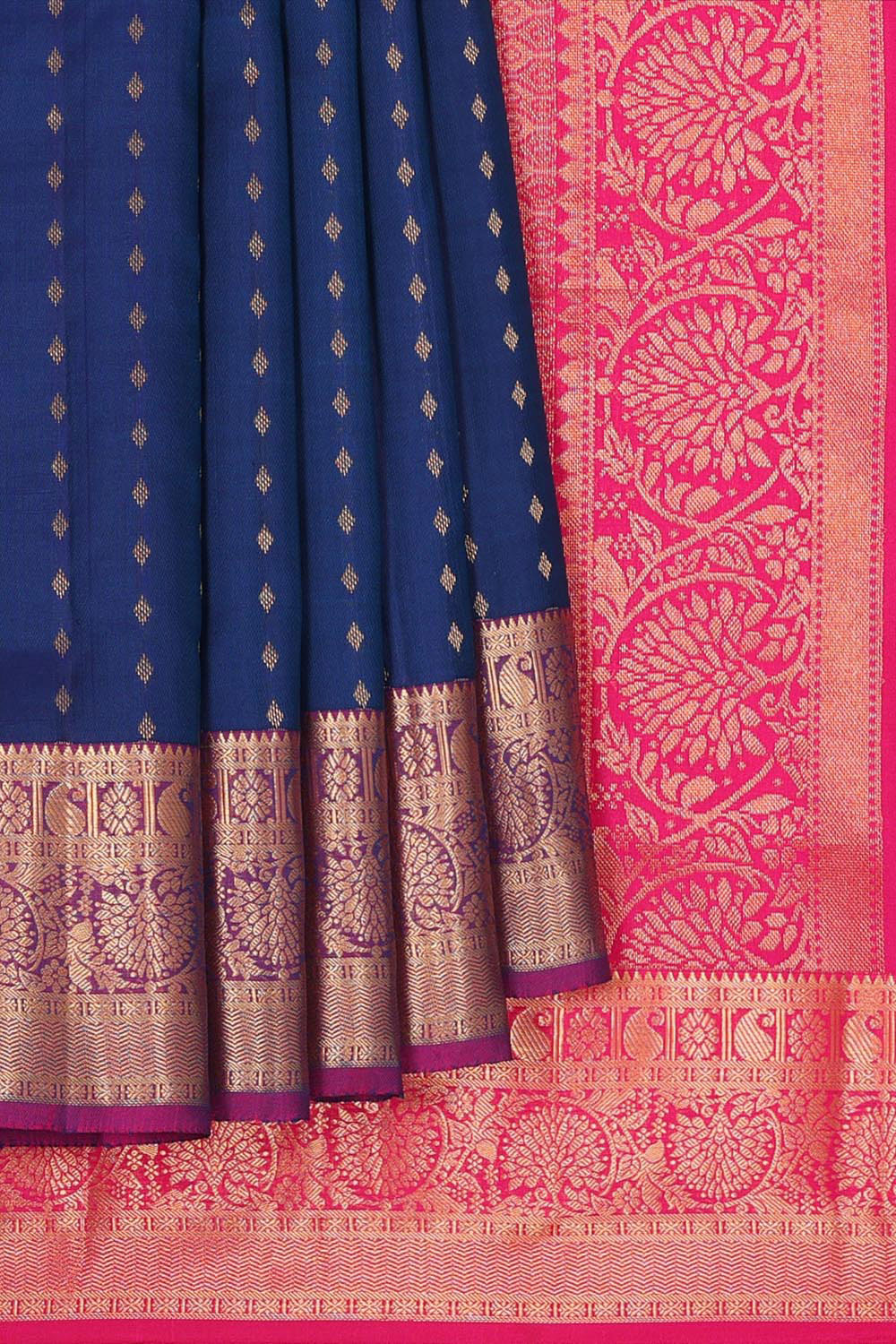 Dark Blue Silk Saree