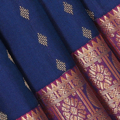 Dark Blue Silk Saree