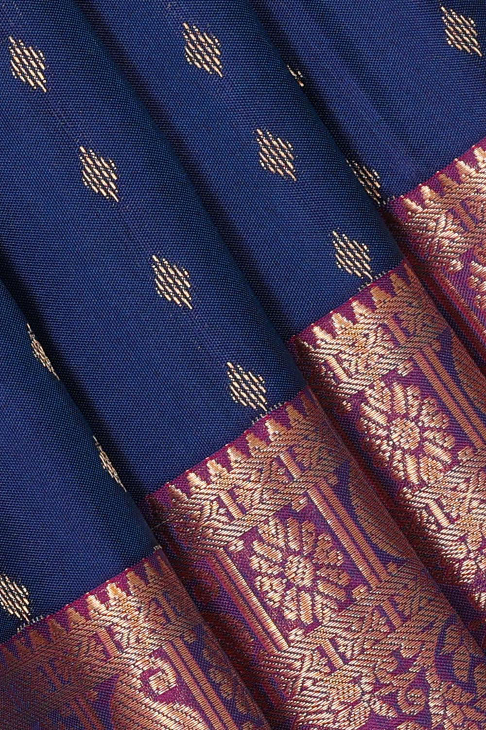Dark Blue Silk Saree