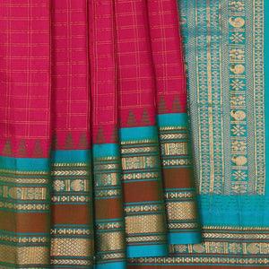 Gadwal Silk Magenta Saree