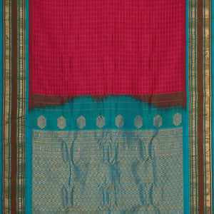 Gadwal Silk Magenta Saree