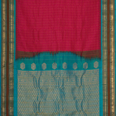 Gadwal Silk Magenta Saree