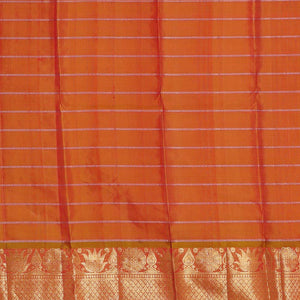 Kanchipattu Bright Red Brocade Saree