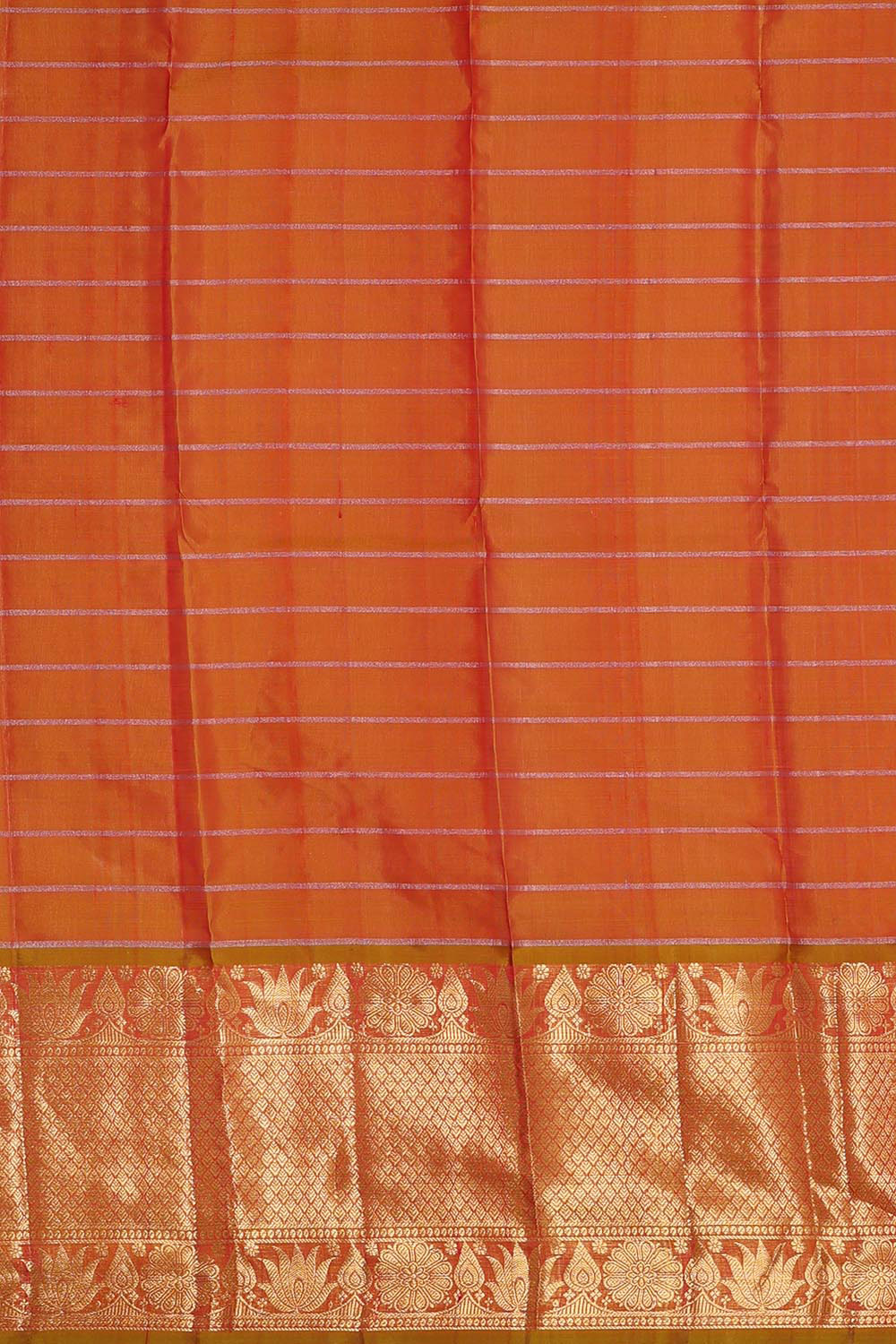 Kanchipattu Bright Red Brocade Saree