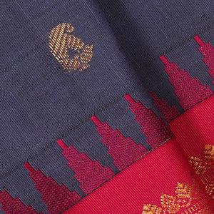 Gadwal Silk Navy Blue Saree