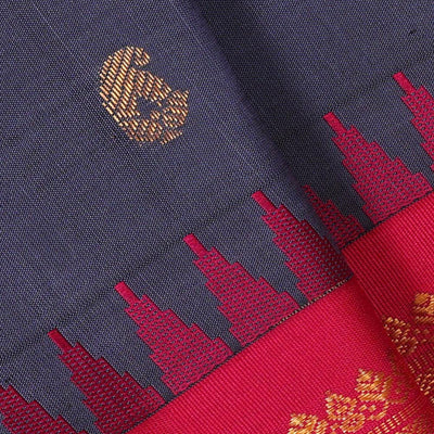 Gadwal Silk Navy Blue Saree