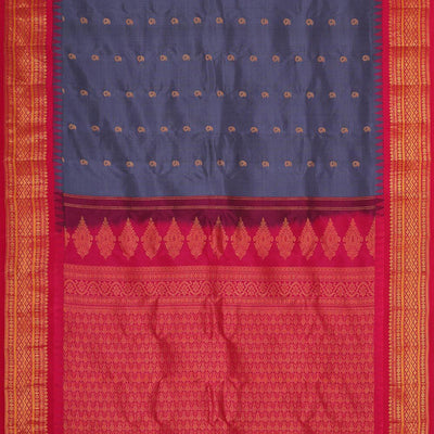 Gadwal Silk Navy Blue Saree