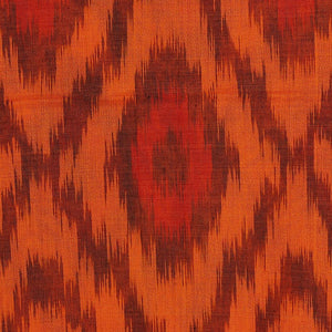 Ikat Cotton Silk Orange Saree