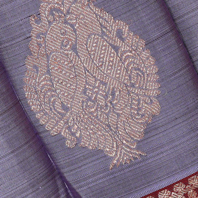Kanchipattu Bluish Grey Saree