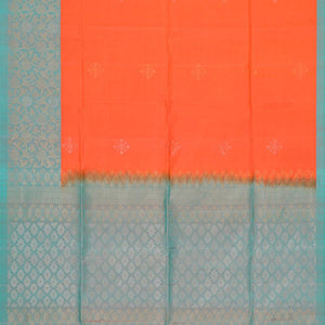 Dark Orange Silk Saree