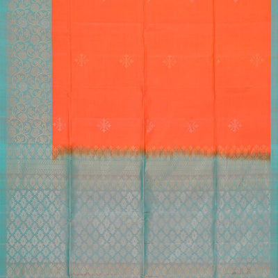 Dark Orange Silk Saree