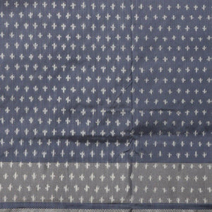 Ikat Silk Cream-Grey Saree