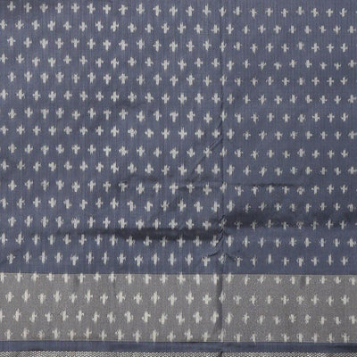Ikat Silk Cream-Grey Saree