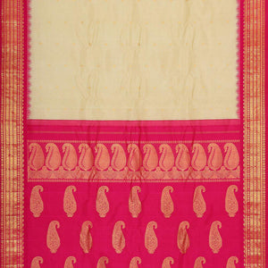 Gadwal Organza Light Yellow Saree