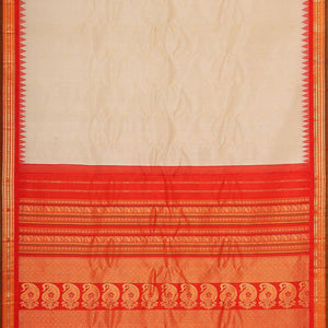 Gadwal Tussar Cream Saree