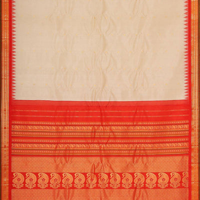 Gadwal Tussar Cream Saree