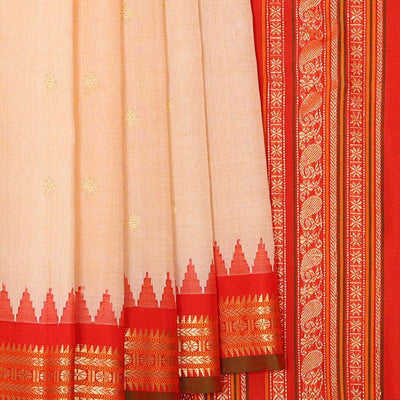 Gadwal Tussar Light Peach Saree