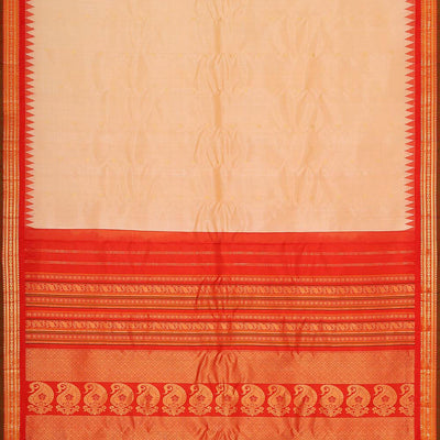 Gadwal Tussar Light Peach Saree