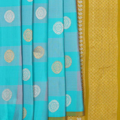 Gadwal Silk Sky Blue Saree