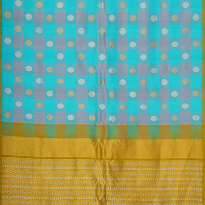 Gadwal Silk Sky Blue Saree