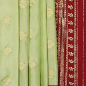 Gadwal Silk Light Pista Green Saree
