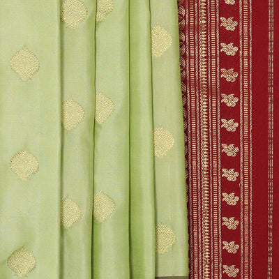 Gadwal Silk Light Pista Green Saree