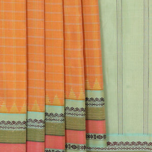 Gadwal Silk Dull Orange Saree