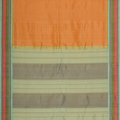 Gadwal Silk Dull Orange Saree