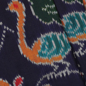 Ikat Silk Navy Blue Saree