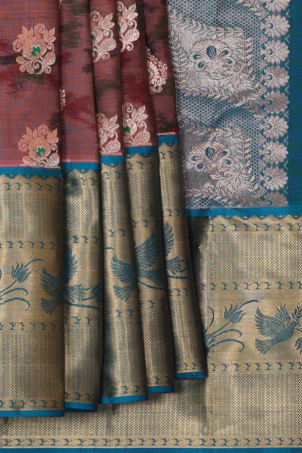 Dark Onion Pink Silk Patola Saree