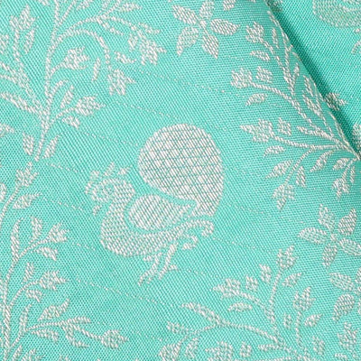 Kanchipattu Aqua Blue Brocade Saree