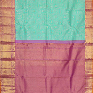 Kanchipattu Aqua Blue Brocade Saree