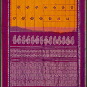 Gadwal Silk Haldi Yellow Saree