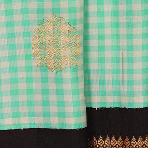 Gadwal Silk Green-Cream Saree