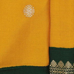 Gadwal Silk Mustard Yellow Saree