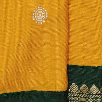 Gadwal Silk Mustard Yellow Saree