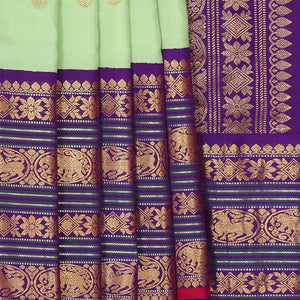Gadwal Silk Light Mint Green Saree