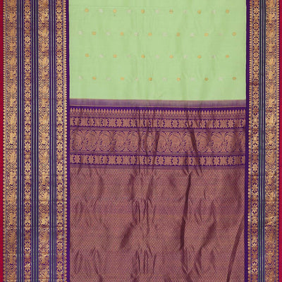 Gadwal Silk Light Mint Green Saree