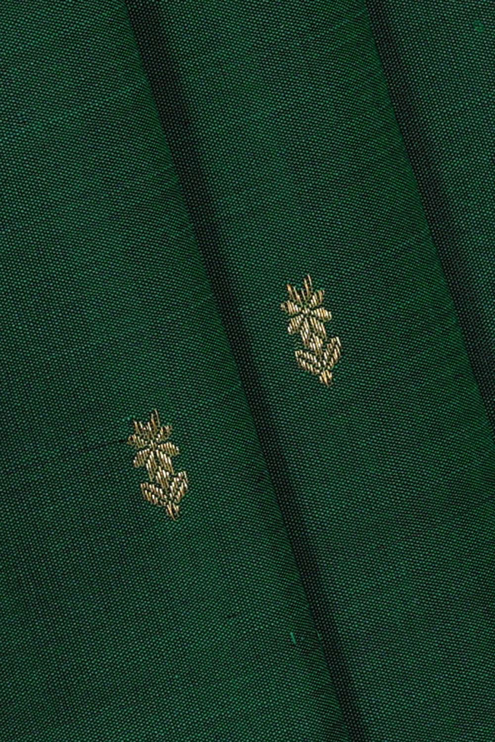Kanchipattu Bottle Green Brocade Saree
