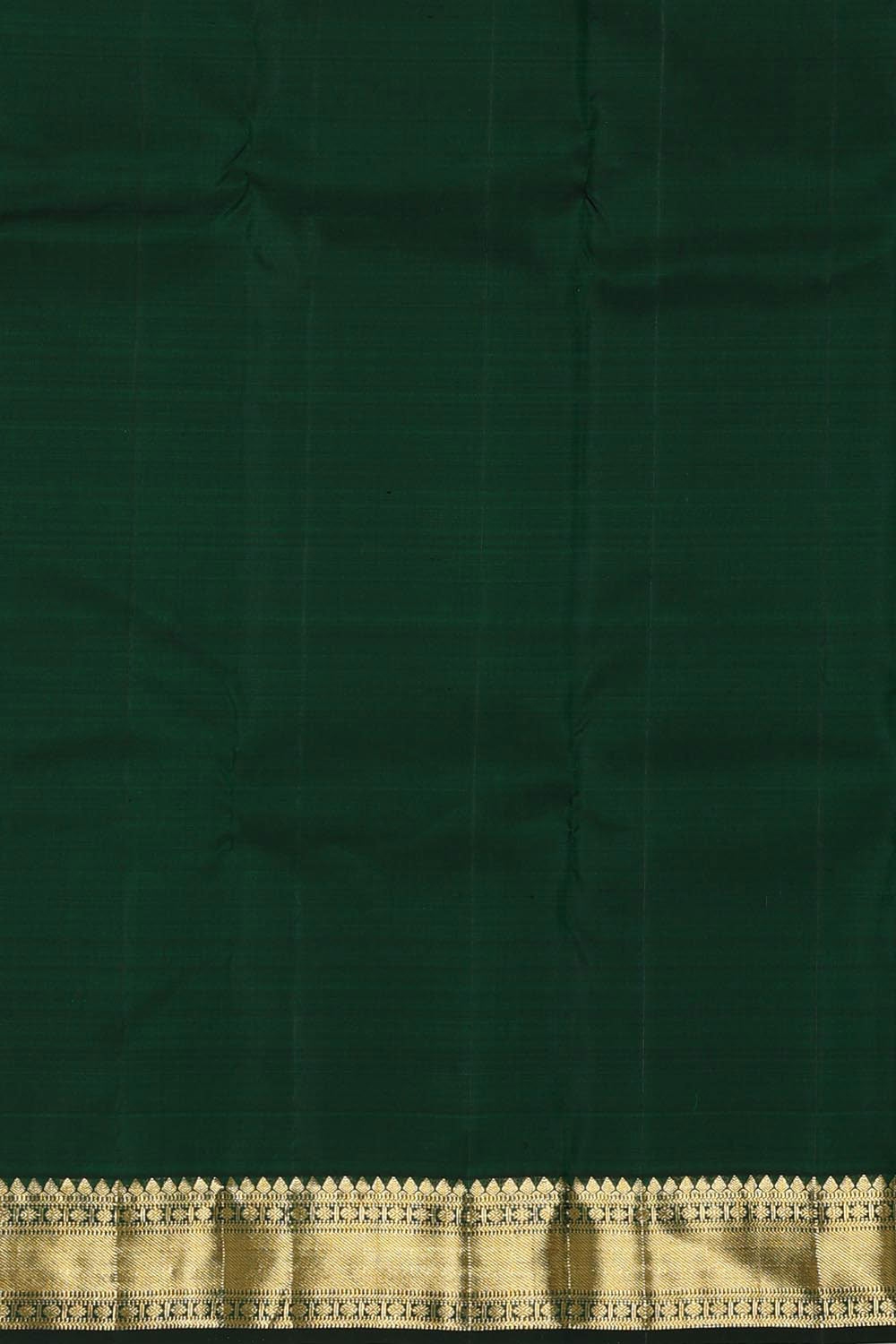 Kanchipattu Bottle Green Brocade Saree