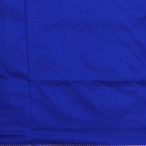 Ikat Silk Cream-Blue Saree