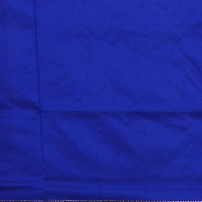 Ikat Silk Cream-Blue Saree