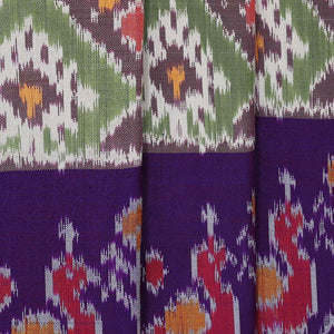 Ikat Silk Green Saree