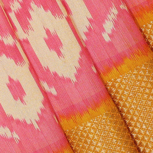 Ikat Silk Light Pink Saree