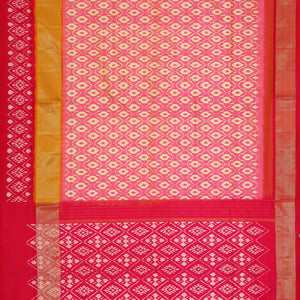 Ikat Silk Light Pink Saree